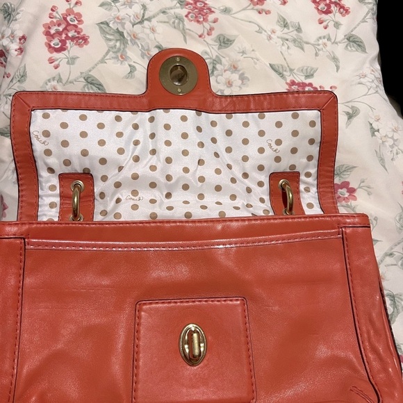 COACH PEYTON LEATHER FLAP SHOULDER BAG #14524 - Picture 8 of 9